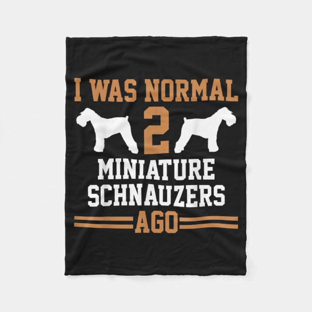 Miniature Schnauzer Dog 2 Two Dog Trainer School Fleece Blanket (Front)