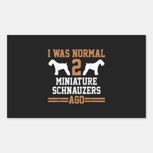 Miniature Schnauzer Dog 2 Two Dog Trainer School Rectangular Sticker