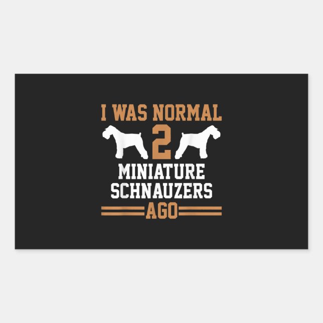 Miniature Schnauzer Dog 2 Two Dog Trainer School Rectangular Sticker (Front)
