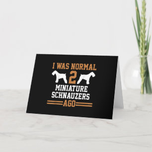 Miniature Schnauzer Dog 2 Two Dog Trainer School Thank You Card
