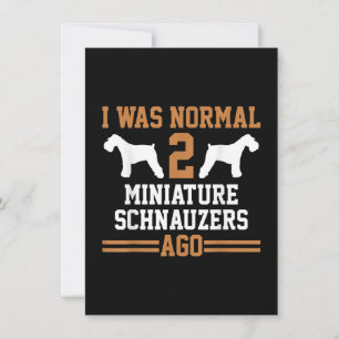 Miniature Schnauzer Dog 2 Two Dog Trainer School Thank You Card