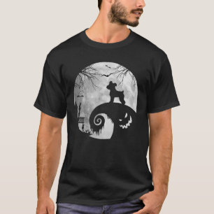 Miniature Schnauzer Dog And Moon Halloween Costume T-Shirt