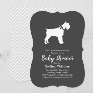 Miniature Schnauzer Dog Baby Shower Gender Neutral Invitation