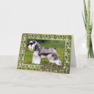 Miniature Schnauzer Dog Blank Christmas Card