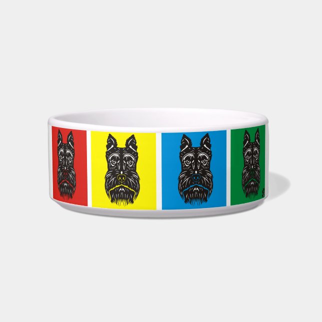 Miniature Schnauzer Dog Bowl (Front)