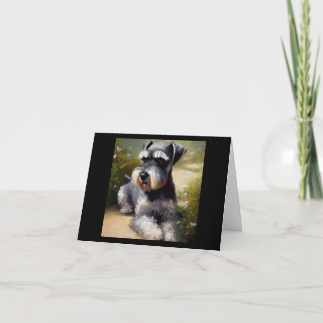 Miniature Schnauzer Dog Card (Front)