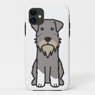 Miniature Schnauzer Dog Cartoon Case-Mate iPhone Case