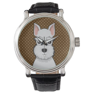 Miniature Schnauzer Dog Cartoon Paws Watch