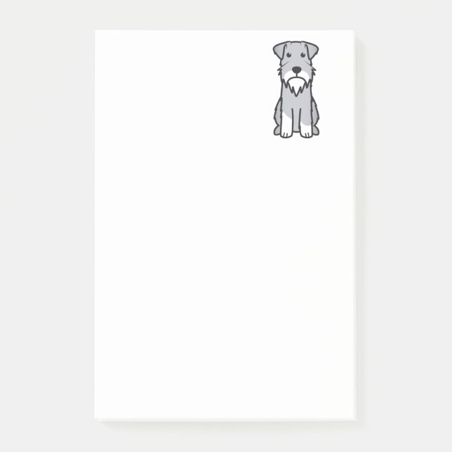 Miniature Schnauzer Dog Cartoon Post-it Notes (Front)