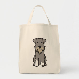Miniature Schnauzer Dog Cartoon Tote Bag