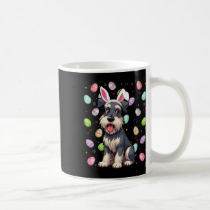 Miniature Schnauzer Dog Easter Egg Hunt Bunny Ear Coffee Mug