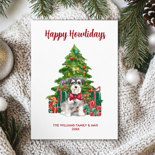 Miniature Schnauzer Dog Family Christmas Holiday Card