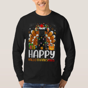 Miniature Schnauzer Dog Halloween Christmas Hallot T-Shirt