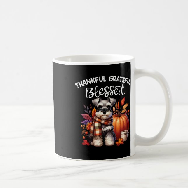 Miniature Schnauzer Dog Pumpkin Spice Happy Fall Y Coffee Mug (Right)