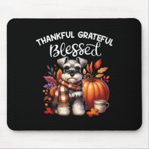 Miniature Schnauzer Dog Pumpkin Spice Happy Fall Y Mouse Mat