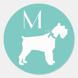 Miniature Schnauzer Dog Puppy Classic Round Sticker