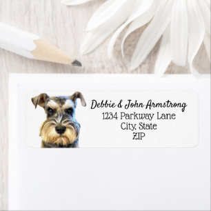 Miniature Schnauzer Dog Puppy Return Address