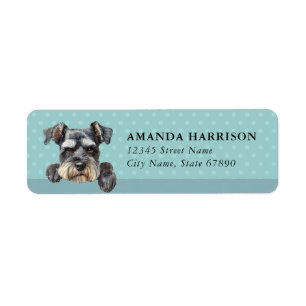 Miniature Schnauzer Dog Return Address Labels