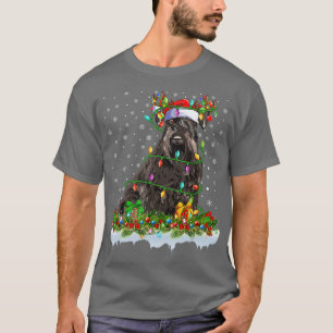 Miniature Schnauzer Dog Santa Hat Reindeer Christm T-Shirt