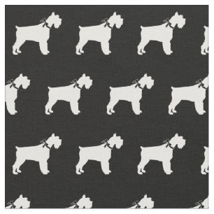 Miniature Schnauzer Dog Silhouette Pet Fabric