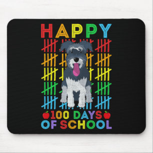 Miniature Schnauzer Dog Student Happy 100 Days of  Mouse Mat