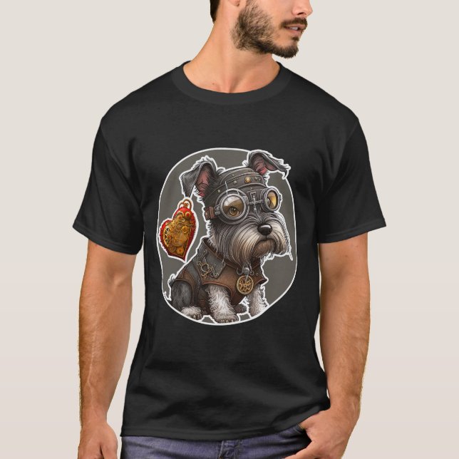 Miniature Schnauzer Dog T-Shirt (Front)