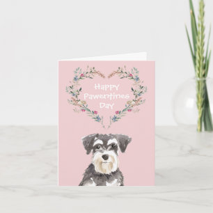 Miniature Schnauzer Dog Valentines Holiday Card