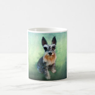 Miniature Schnauzer Dog Water Colour Art Painting Coffee Mug