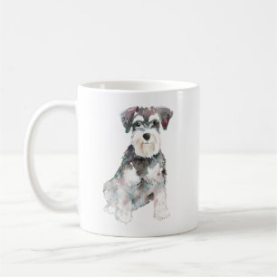 Miniature Schnauzer dog watercolors illustration Coffee Mug