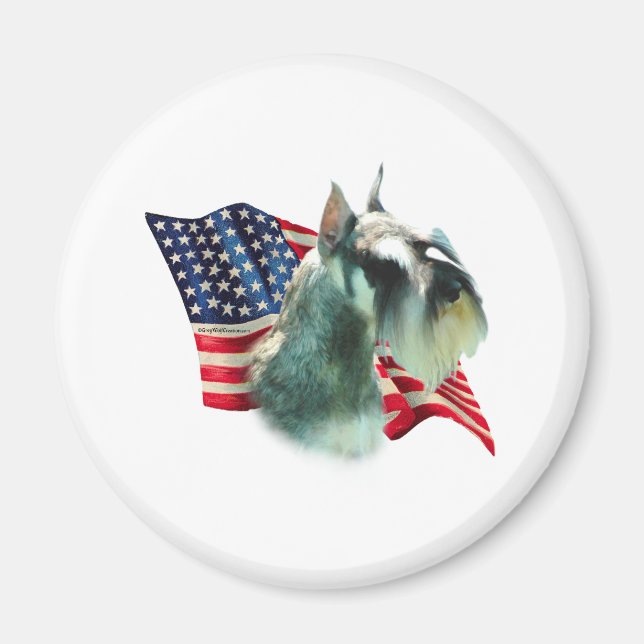Miniature Schnauzer Flag Magnet (Front)