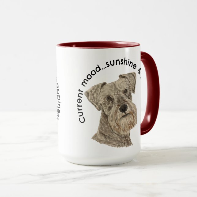 Miniature Schnauzer funny quote Watercolor Mug (Front Right)