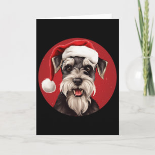 Miniature Schnauzer Funny Xmas Mum Dad Dog Lovers  Card