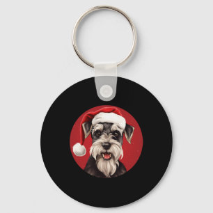 Miniature Schnauzer Funny Xmas Mum Dad Dog Lovers Key Ring