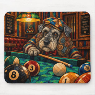 Miniature Schnauzer, Geometric Mosaic Mouse Mat