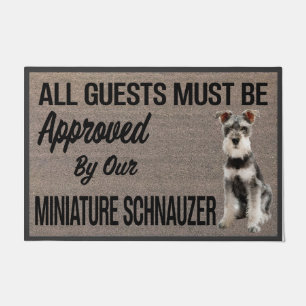 Miniature Schnauzer Gift, Personalised Custom Doormat