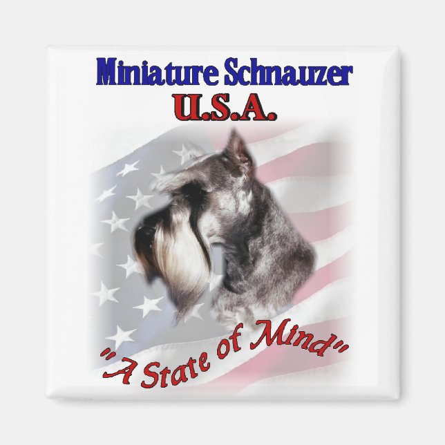 Miniature Schnauzer Gifts Magnet (Front)