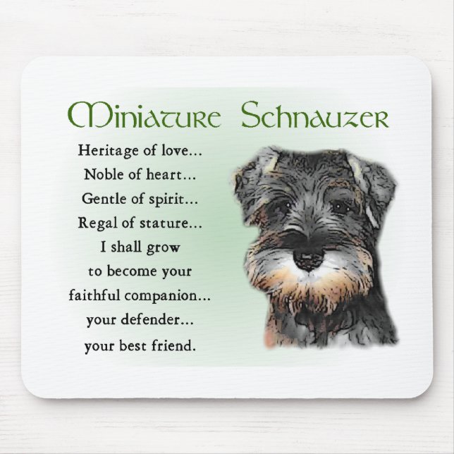 Miniature Schnauzer Gifts Mouse Mat (Front)