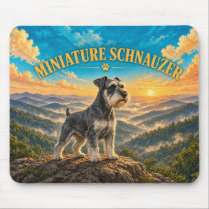 Miniature Schnauzer, Great Smoky Vintage Dog Art Mouse Mat