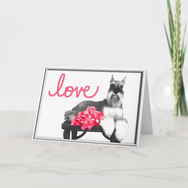 Miniature Schnauzer Greeting Card (Front)