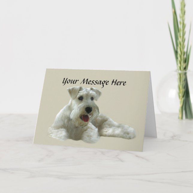 Miniature Schnauzer Greeting Card (Front)