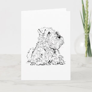 Miniature Schnauzer Greeting Card Dog Illustration
