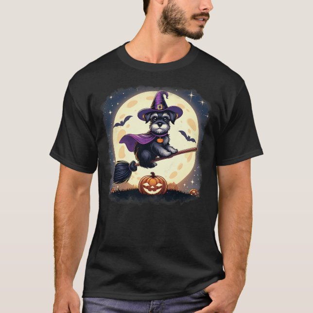 Miniature Schnauzer Halloween Costume Dog Lover Wo T-Shirt (Front)