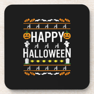 Miniature Schnauzer Halloween Lazy Ugly Costume Coaster