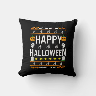 Miniature Schnauzer Halloween Lazy Ugly Costume Cushion