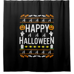 Miniature Schnauzer Halloween Lazy Ugly Costume Shower Curtain