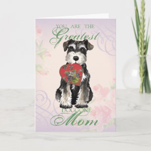 Miniature Schnauzer Heart Mum Card
