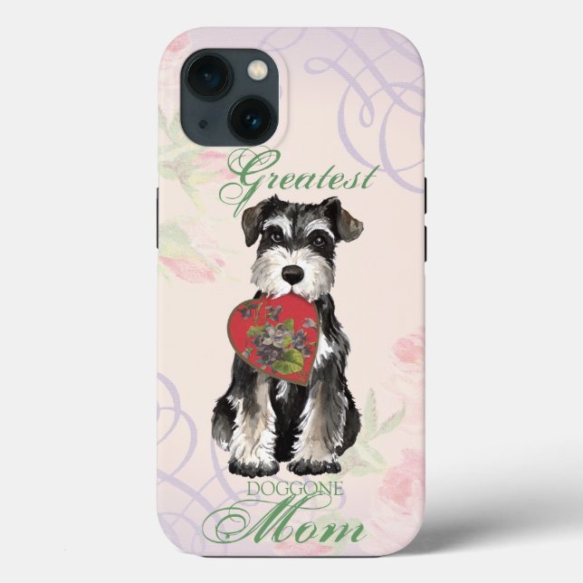 Miniature Schnauzer Heart Mum Case-Mate iPhone Case (Back)