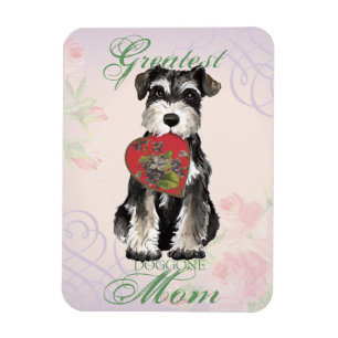 Miniature Schnauzer Heart Mum Magnet