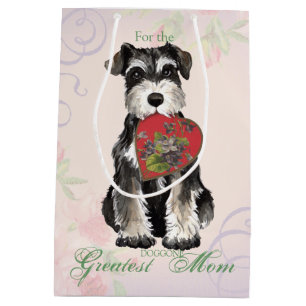 Miniature Schnauzer Heart Mum Medium Gift Bag