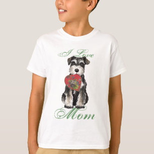 Miniature Schnauzer Heart Mum T-Shirt